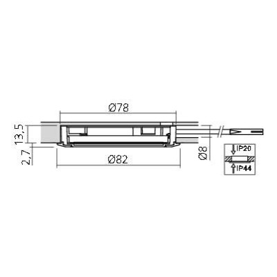 Spot LED 230V diamètre 78 mm