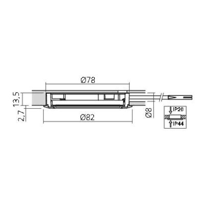 Spot LED 230V diamètre 78 mm dimmable