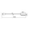 Fil d'alimentation 6 spots, longueur 500 ou 3000 mm