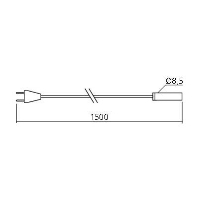 Fil d'alimentation, longueur 1500 mm