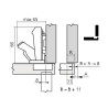 Charnière CLIP top à 170° pour porte en applique