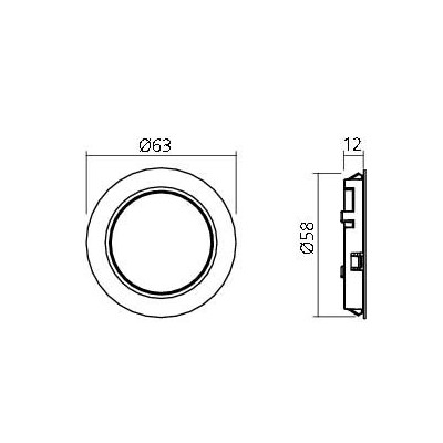 Spot rond 3W à encastrer blanc ajustable FEY