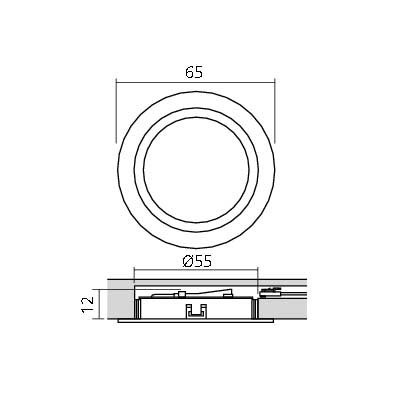 Spot LED PLUG rond 12V