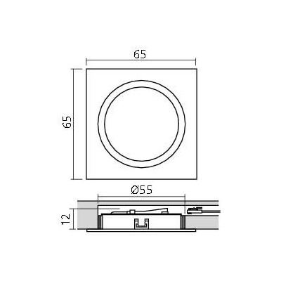 Spot LED PLUG carré 12V