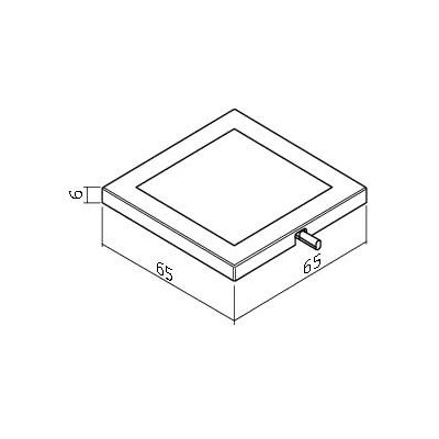 Spot LED COSMOS carré en applique 12V