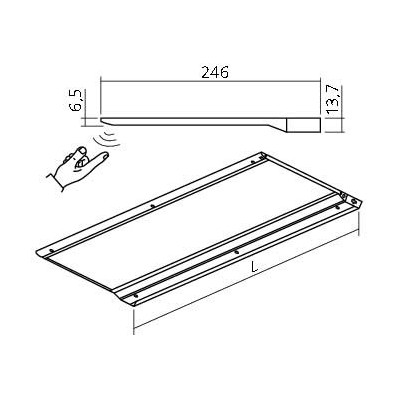 Panneau lumineux blanc ajustable avec interrupteur UKI