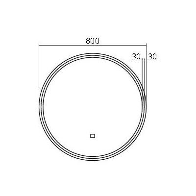 Miroir rond tactile ECLIPSE avec bandeau lumineux LED