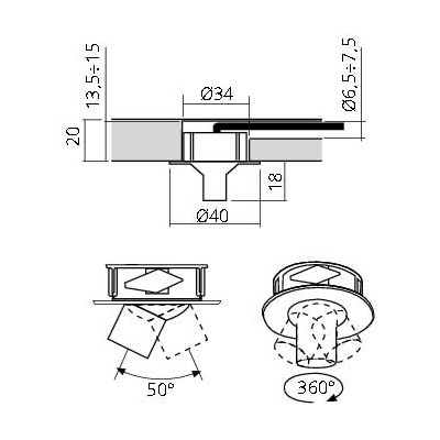 Spot LED orientable PEPPER