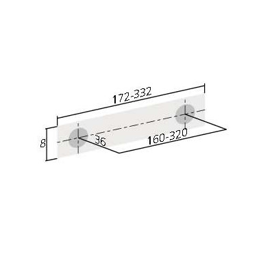 Poignée de meuble look inox COMPACT de Furnipart