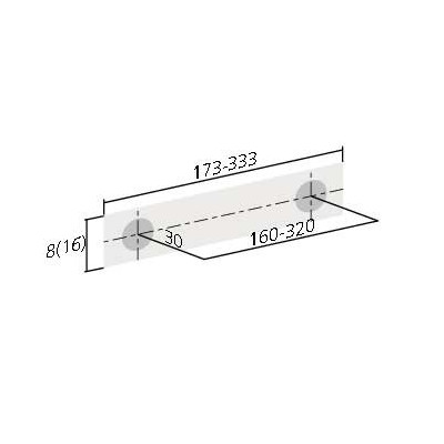 Poignée de meuble look inox PYRAMID de Furnipart